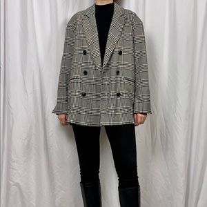 ZARA houndstooth check blazer S-M